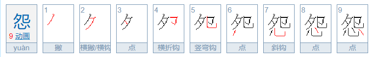 怨组词拼音