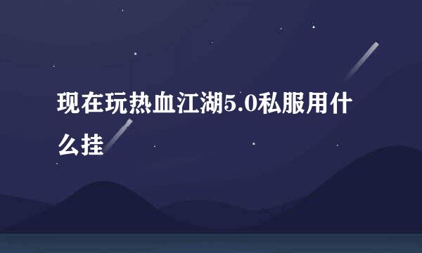 现在玩热血江湖5.0私服用什么挂