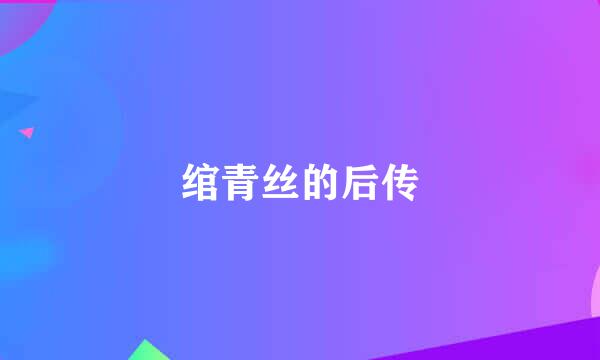 绾青丝的后传