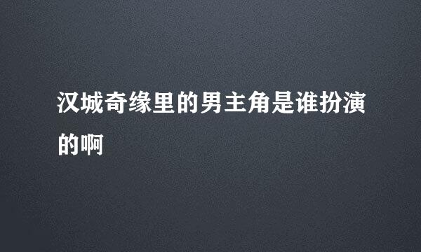 汉城奇缘里的男主角是谁扮演的啊