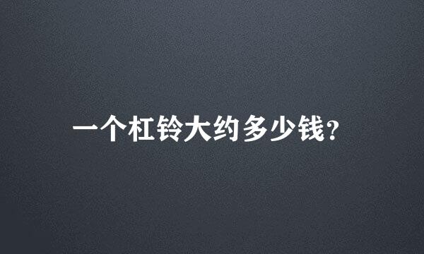 一个杠铃大约多少钱？