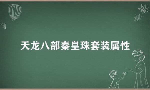 天龙八部秦皇珠套装属性