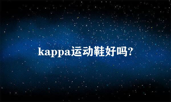 kappa运动鞋好吗?