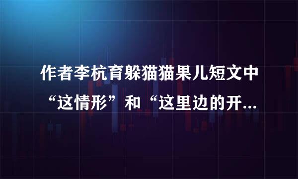 作者李杭育躲猫猫果儿短文中“这情形”和“这里边的开心”分别指什么？