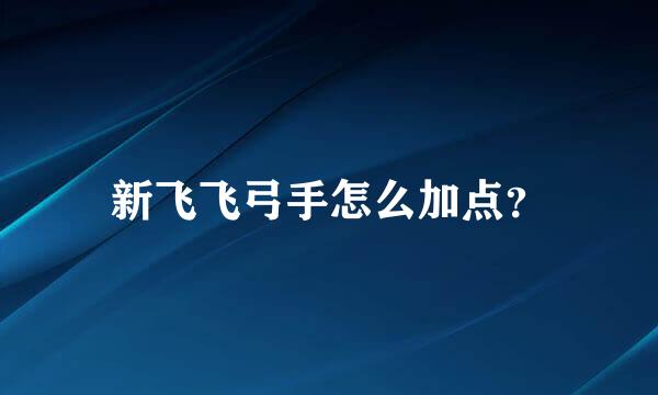 新飞飞弓手怎么加点？