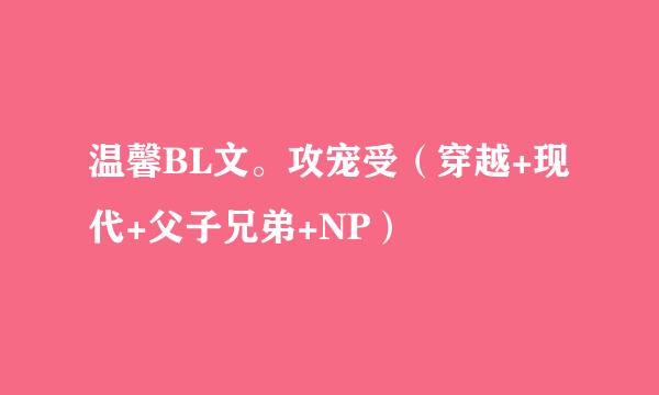 温馨BL文。攻宠受（穿越+现代+父子兄弟+NP）