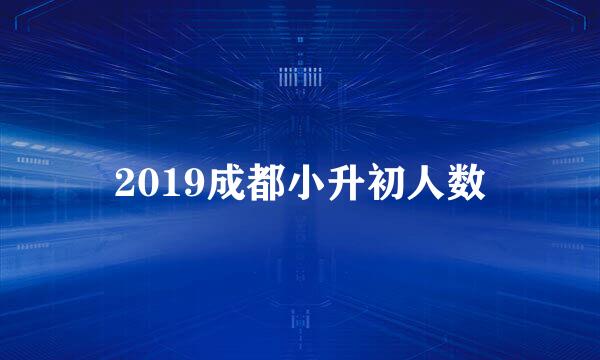 2019成都小升初人数