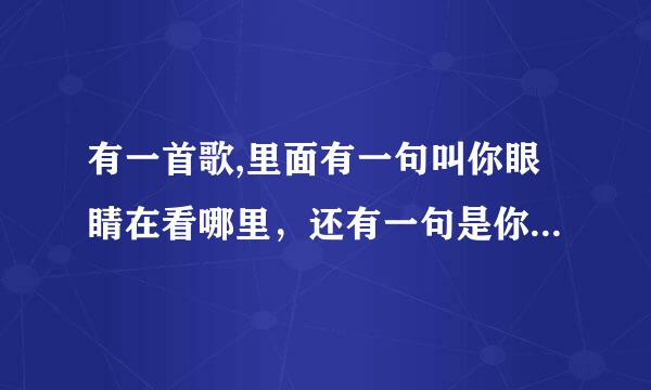 有一首歌,里面有一句叫你眼睛在看哪里，还有一句是你现在在哪里，请问是什么歌。