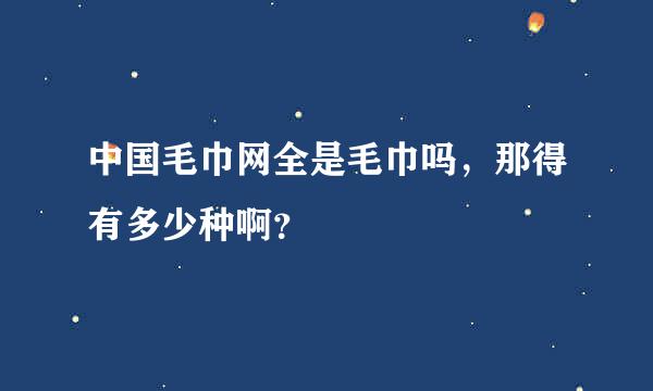 中国毛巾网全是毛巾吗，那得有多少种啊？