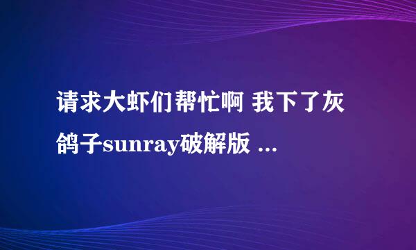 请求大虾们帮忙啊 我下了灰鸽子sunray破解版 就是不知道怎么配置服务器 特别是填写域名那块的