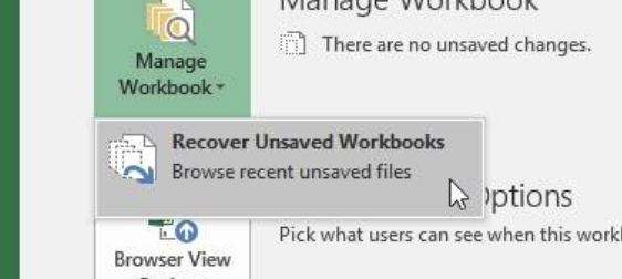 未保存的excel文档如何恢复