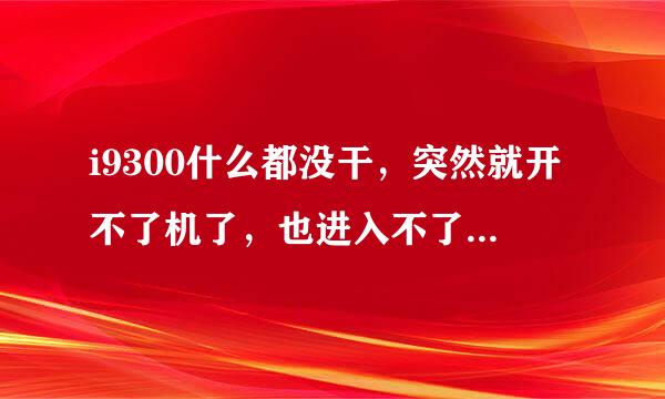 i9300什么都没干，突然就开不了机了，也进入不了挖煤模式，好像是字库门了，武汉这边哪里修比较好