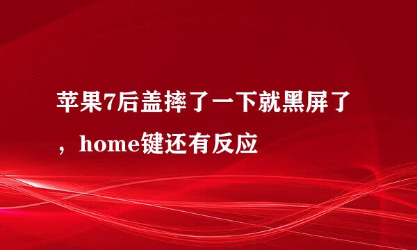 苹果7后盖摔了一下就黑屏了，home键还有反应