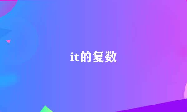 it的复数