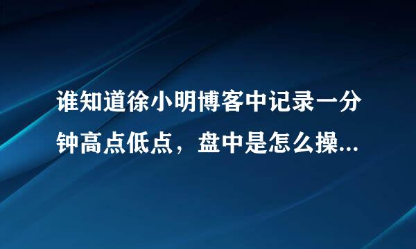 谁知道徐小明博客中记录一分钟高点低点，盘中是怎么操作的，其中“反空”“反多”是什么意思？？谢谢！