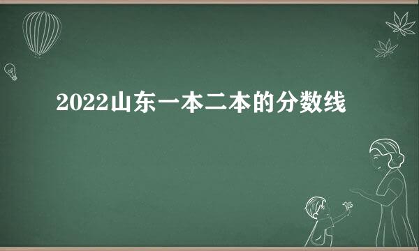 2022山东一本二本的分数线