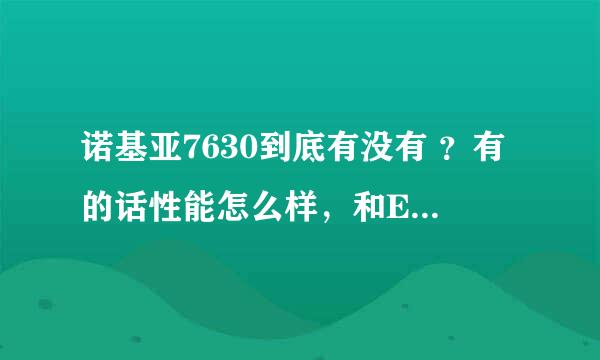 诺基亚7630到底有没有 ？有的话性能怎么样，和E71相比有什么优劣？ 哪个更适合女性用？