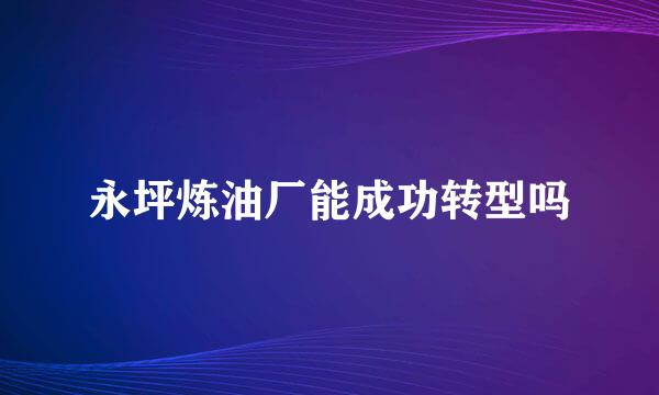 永坪炼油厂能成功转型吗