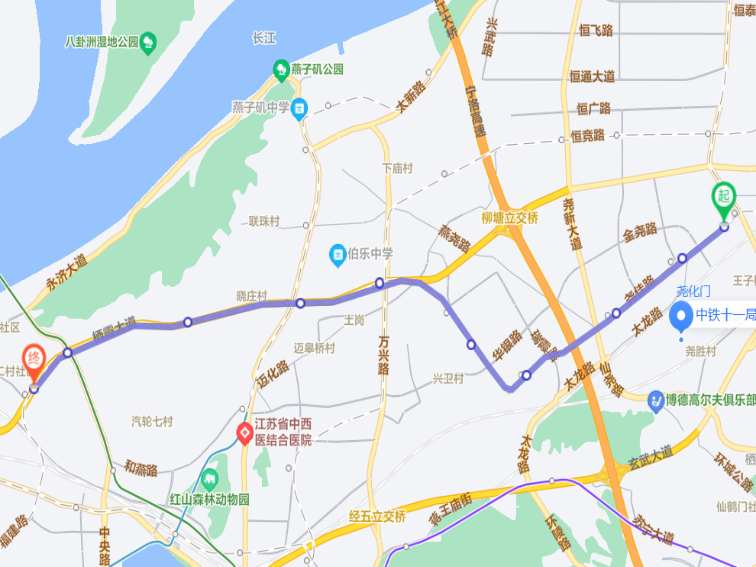 南京地铁7号线路线