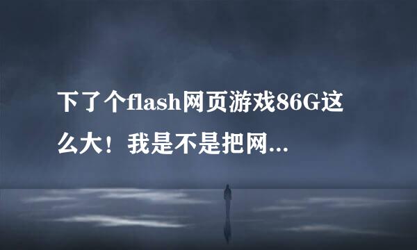 下了个flash网页游戏86G这么大！我是不是把网页游戏的服务端给下载下来了？