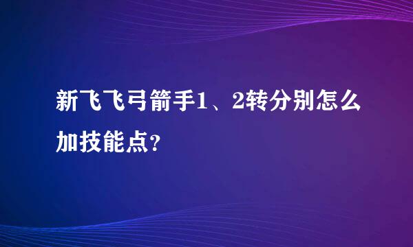 新飞飞弓箭手1、2转分别怎么加技能点？