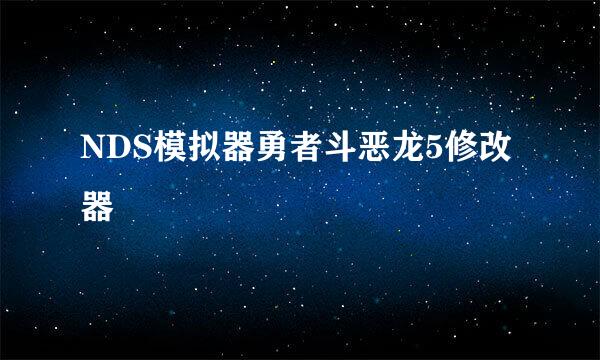 NDS模拟器勇者斗恶龙5修改器