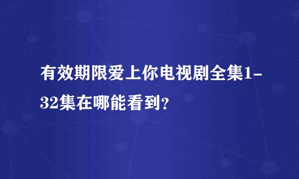 有效期限爱上你电视剧全集1-32集在哪能看到？