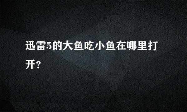 迅雷5的大鱼吃小鱼在哪里打开？