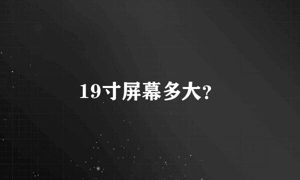 19寸屏幕多大？