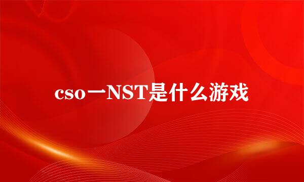 cso一NST是什么游戏