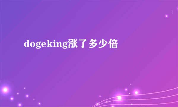 dogeking涨了多少倍