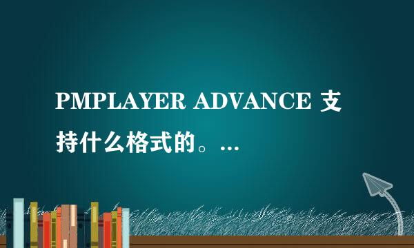 PMPLAYER ADVANCE 支持什么格式的。有没有转换器