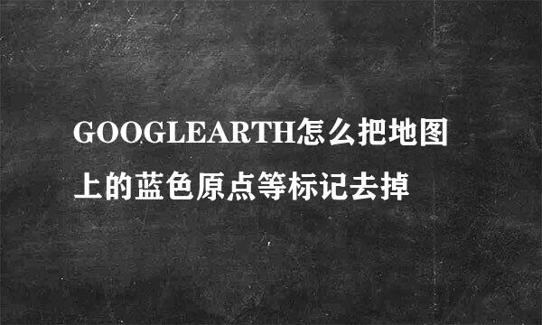 GOOGLEARTH怎么把地图上的蓝色原点等标记去掉