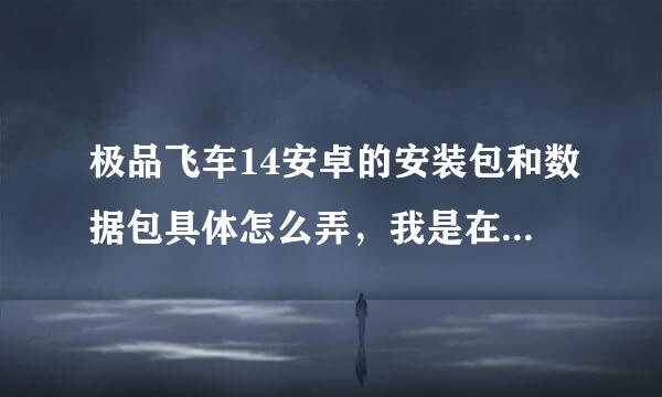 极品飞车14安卓的安装包和数据包具体怎么弄，我是在论坛上下的