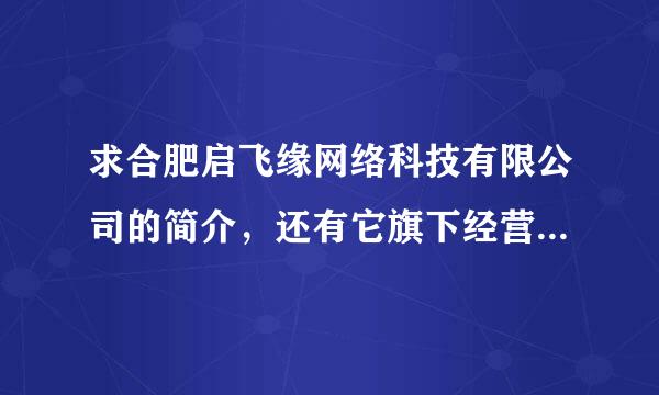 求合肥启飞缘网络科技有限公司的简介，还有它旗下经营的淘爱网(相亲网)真实性高吗？越详细越好，谢谢！