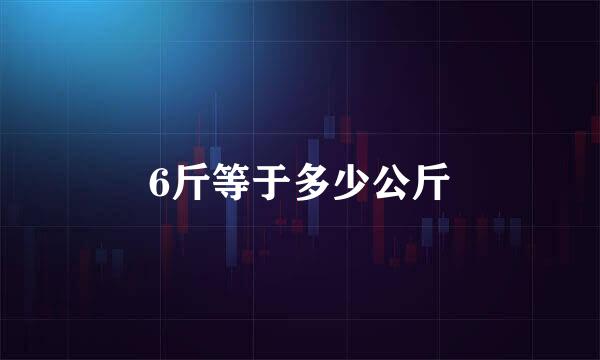 6斤等于多少公斤