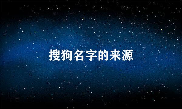 搜狗名字的来源