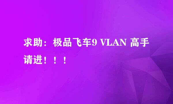 求助：极品飞车9 VLAN 高手请进！！！