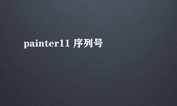 painter11 序列号