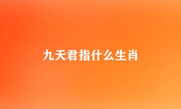 九天君指什么生肖