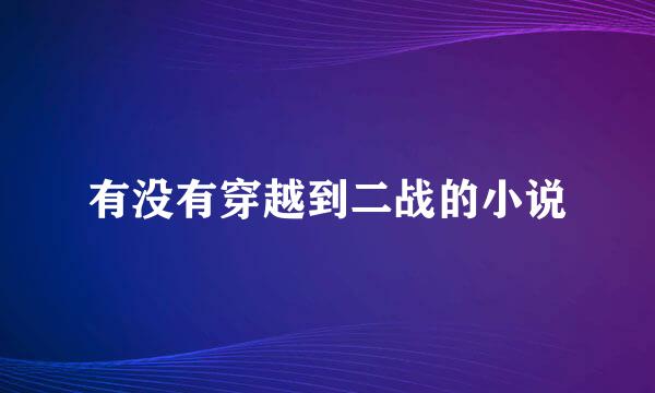 有没有穿越到二战的小说