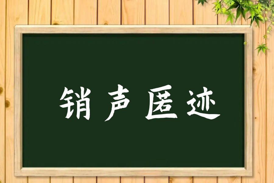 销声匿迹的意思解释