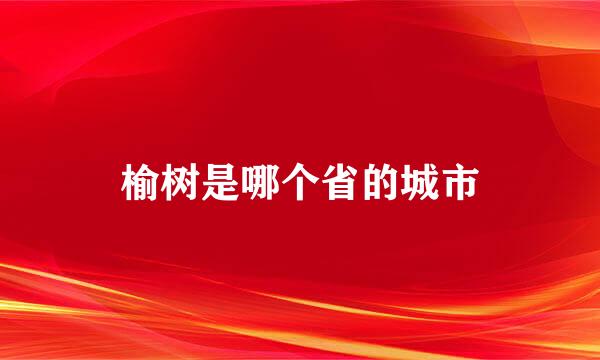 榆树是哪个省的城市