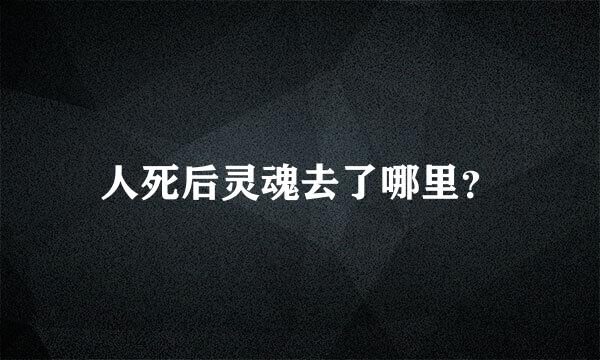 人死后灵魂去了哪里？