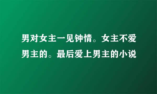 男对女主一见钟情。女主不爱男主的。最后爱上男主的小说