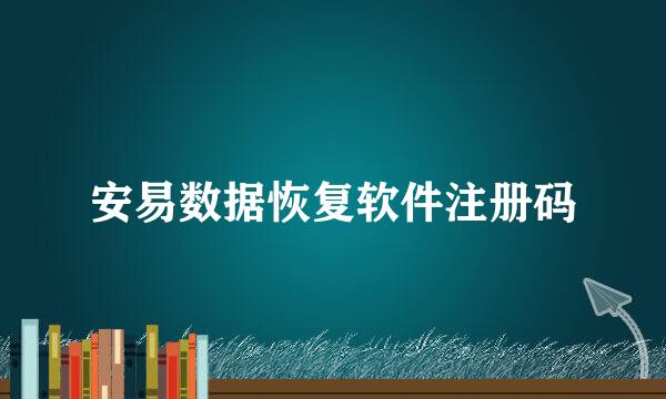 安易数据恢复软件注册码