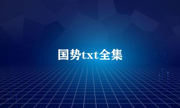 国势txt全集