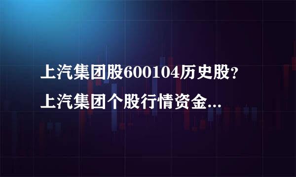 上汽集团股600104历史股？上汽集团个股行情资金流向？上汽集团今日大跌为何？