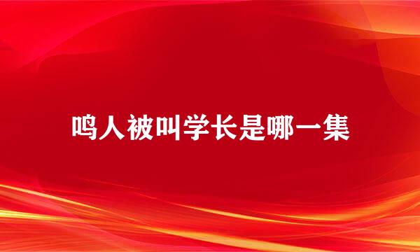 鸣人被叫学长是哪一集