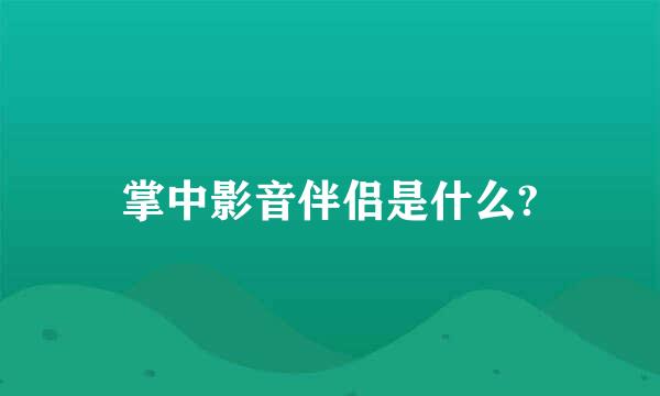 掌中影音伴侣是什么?